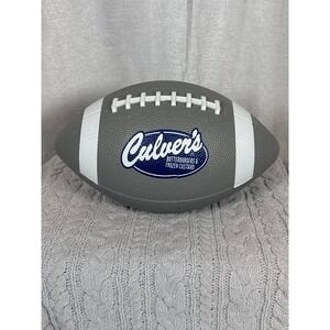 Culvers Butterburgers Frozen Custard Football Gray White Logo